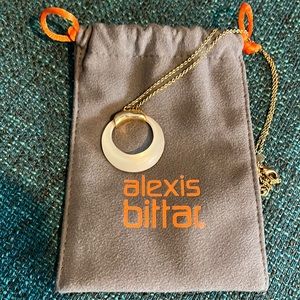Alexis, Bittar, gold Lucite necklace